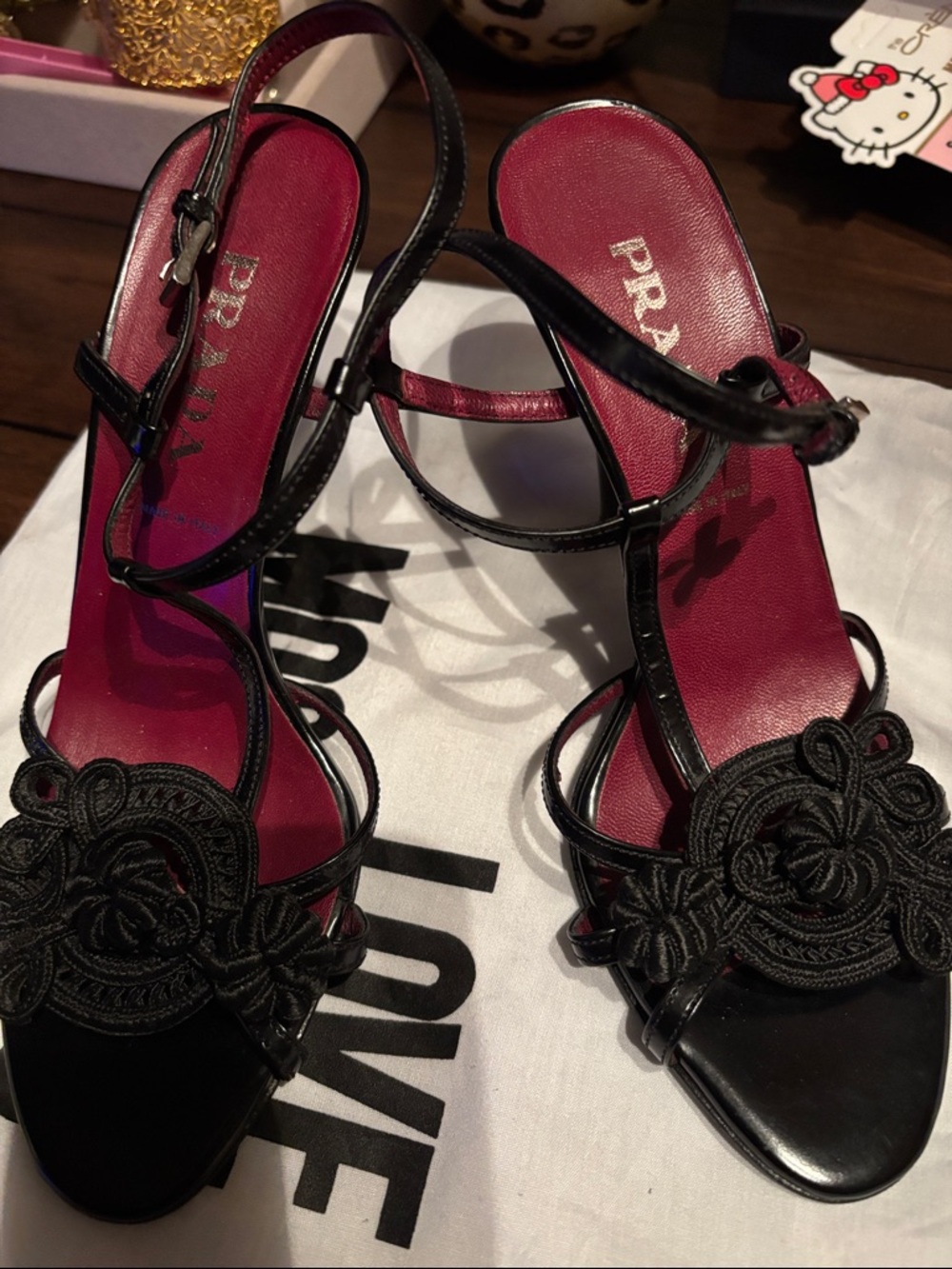 Prada Leather Brocade Woven Heel’s - Picture 15 of 16